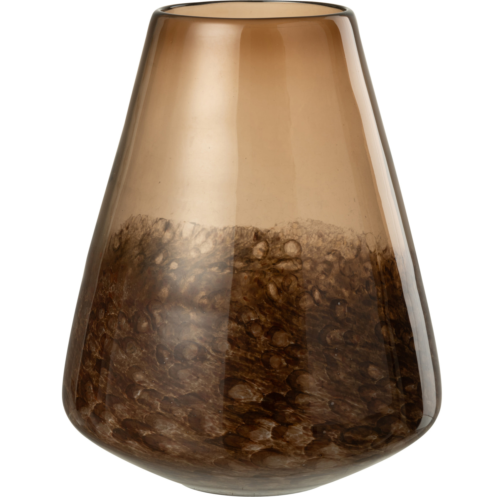 J-Line vase Cone - verre - brun foncé - large - Ø 21.5 cm