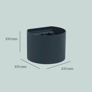 FORLIGHT Axis Round - 2 Apliques de pared Iluminación LED Exterior para Terrazas, Jardines y Balcones ON/OFF 3000K en Color Negro