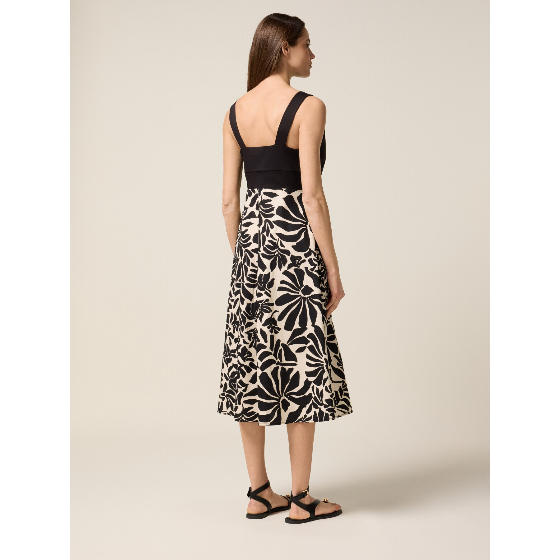 Oltre - Vestito midi combinato - Nero