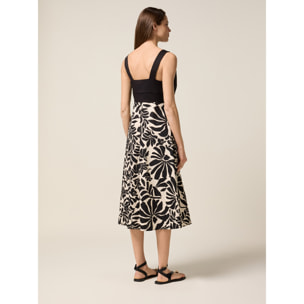 Oltre - Vestito midi combinato - Nero