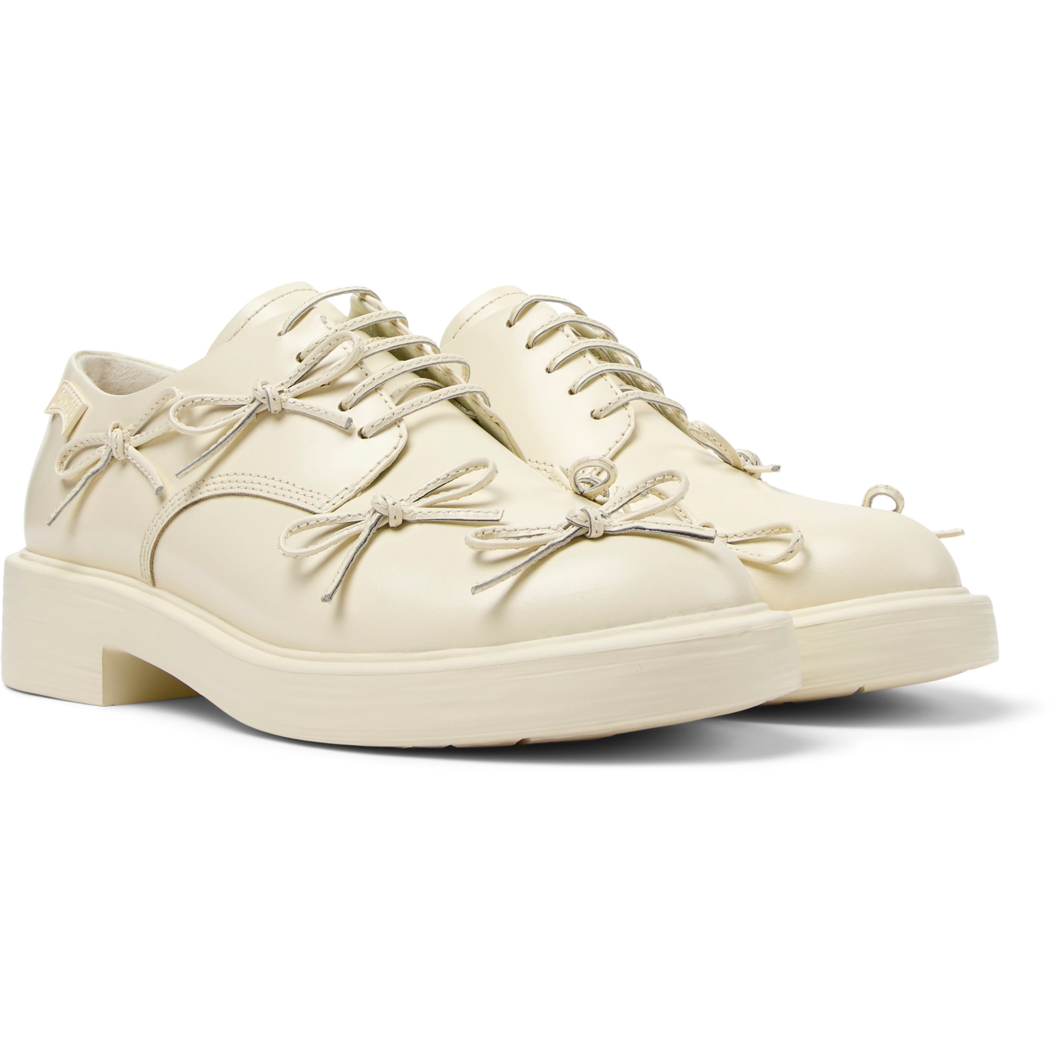 Zapatos de cordones - CAMPER Dean - Blanco - Cuero liso