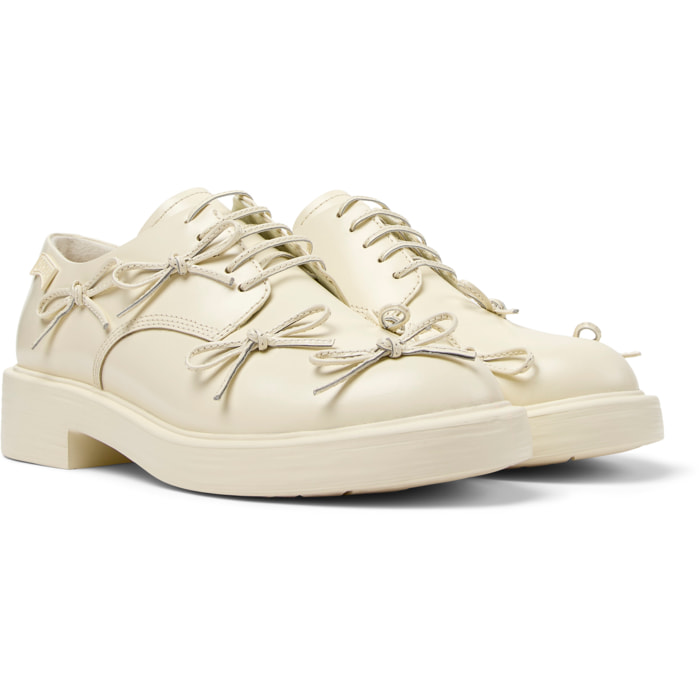 Zapatos de cordones - CAMPER Dean - Blanco - Cuero liso