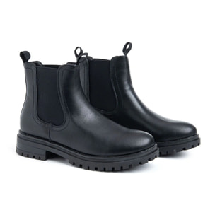 Chelsea classico con fondo carro-armato - NERO