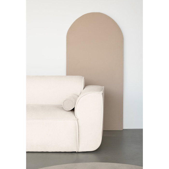 Felix - module d'assise droit en tissu texturé - Beige