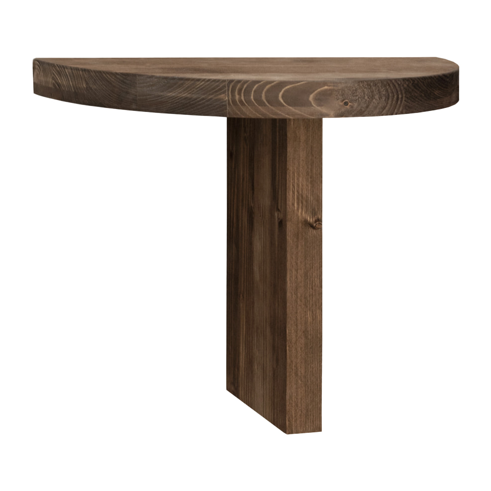 Table de chevet flottante en bois massif ton noyer 27x40cm Hauteur: 27 Longueur: 40 Largeur: 19.5