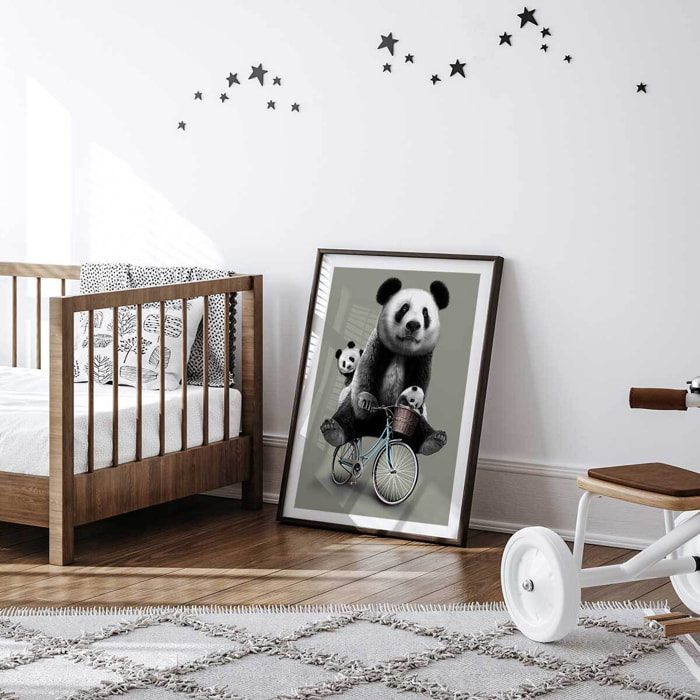 Affiche enfant petang  Affiche + cadre en bois - Noir