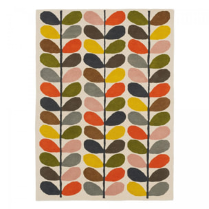 Tapis salon et chambre fait à la main en laine motif seventies GUXE