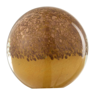 J-Line presse-papier Couches - verre - marron/ocre - large