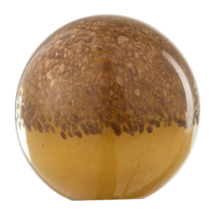 J-Line presse-papier Couches - verre - marron/ocre - large