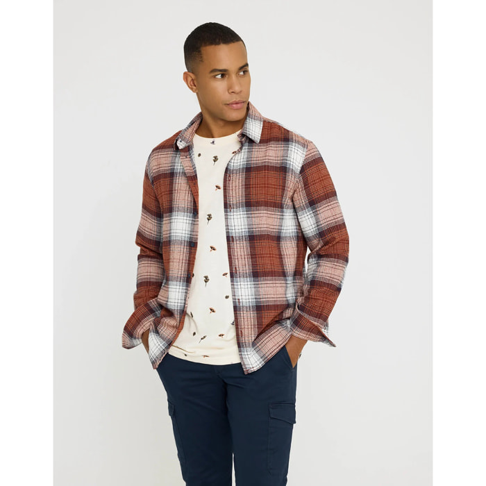 Camisa Manga Larga Cuadros Rojo - Jelvel