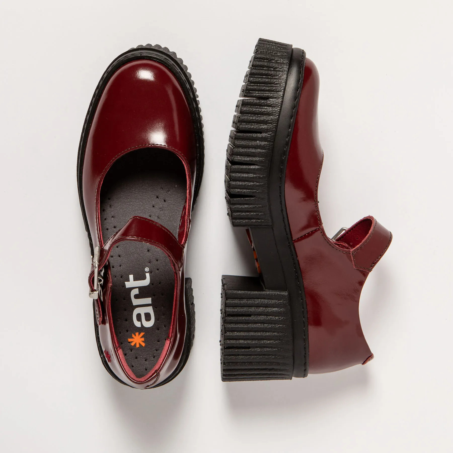 Zapatos con tacón 1373 NAPPA SHINNY BURDEOS/YORK color Burdeos