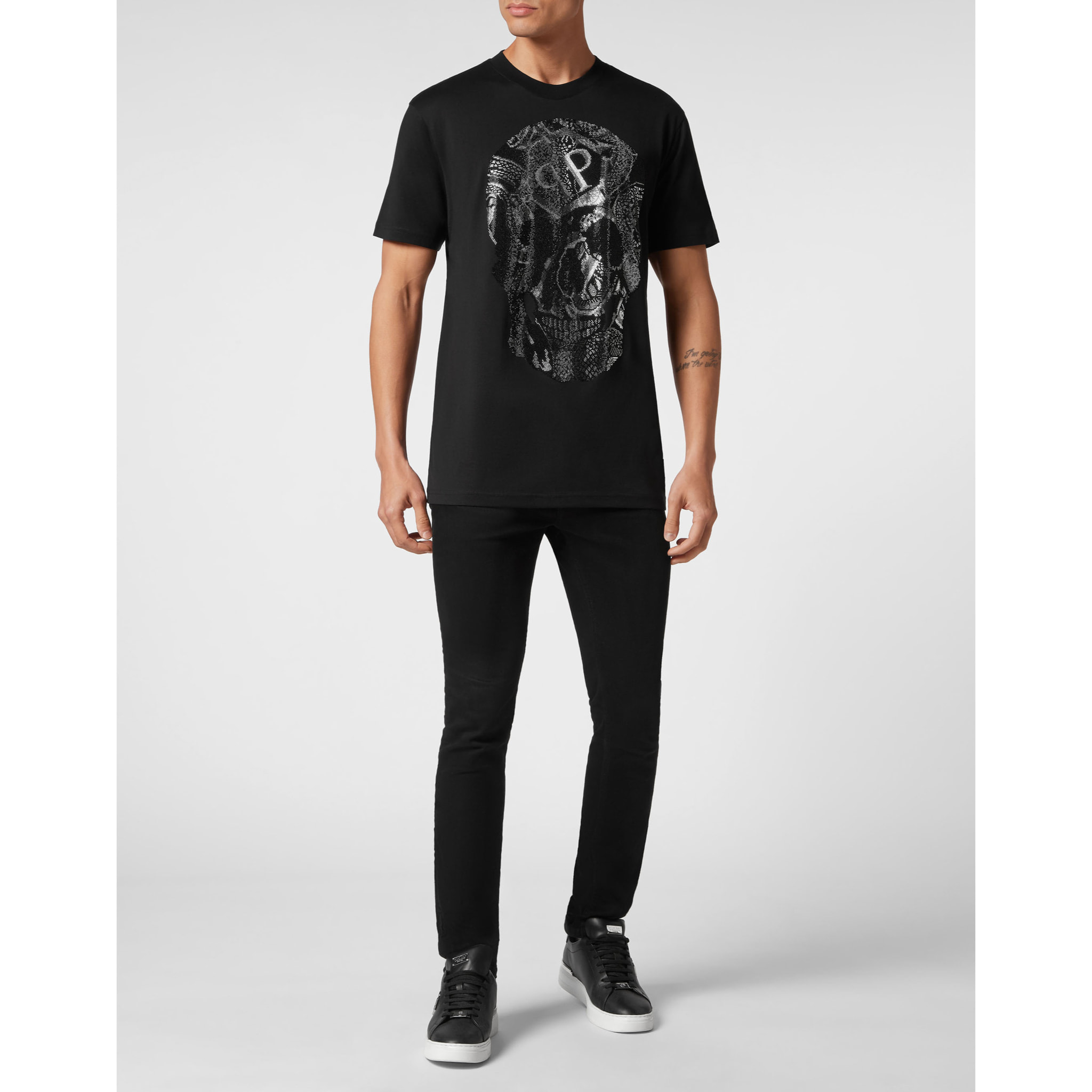 PHILIPP PLEIN Camiseta de cuello redondo SNAKE