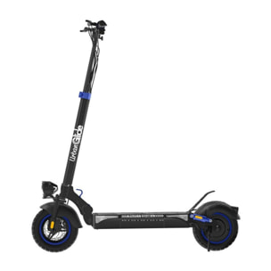 Trottinette électrique puissante tout-terrain UrbanGlide E-Cross Pro  Bleu 800W, autonomie 60km, pneus 10" off-road