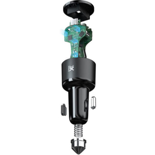 Chargeur allume-cigare XMOOVE 100W USB-A et USB-C