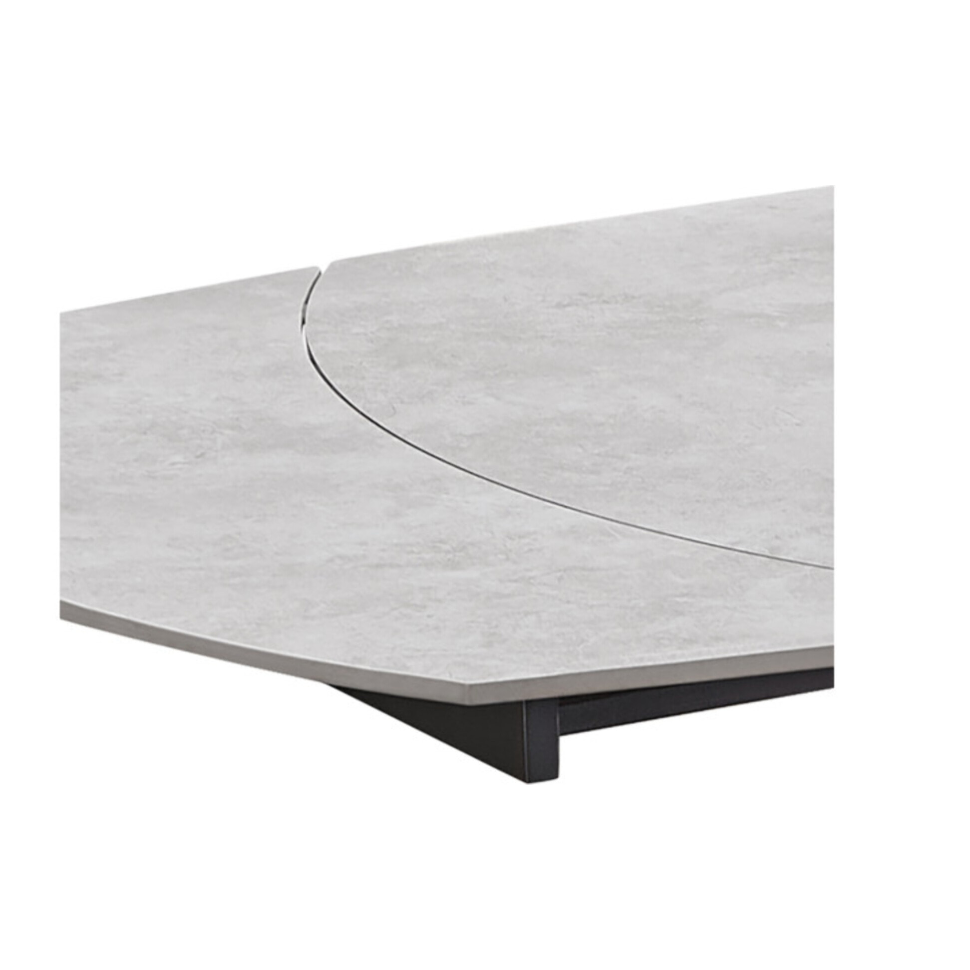 Table de repas ovale extensible 130 à 190 cm en céramique gris - SOPHIE