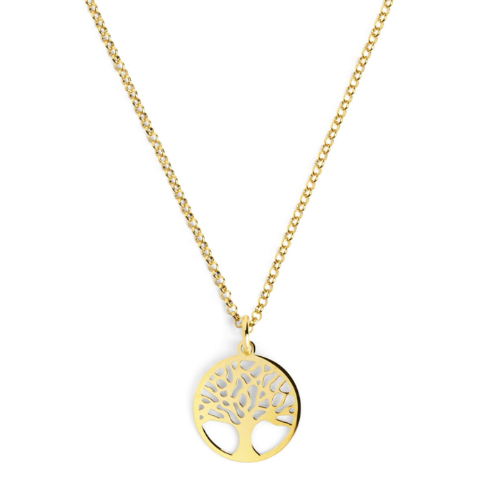 Collana Tree Of Life Argento Placcato Oro