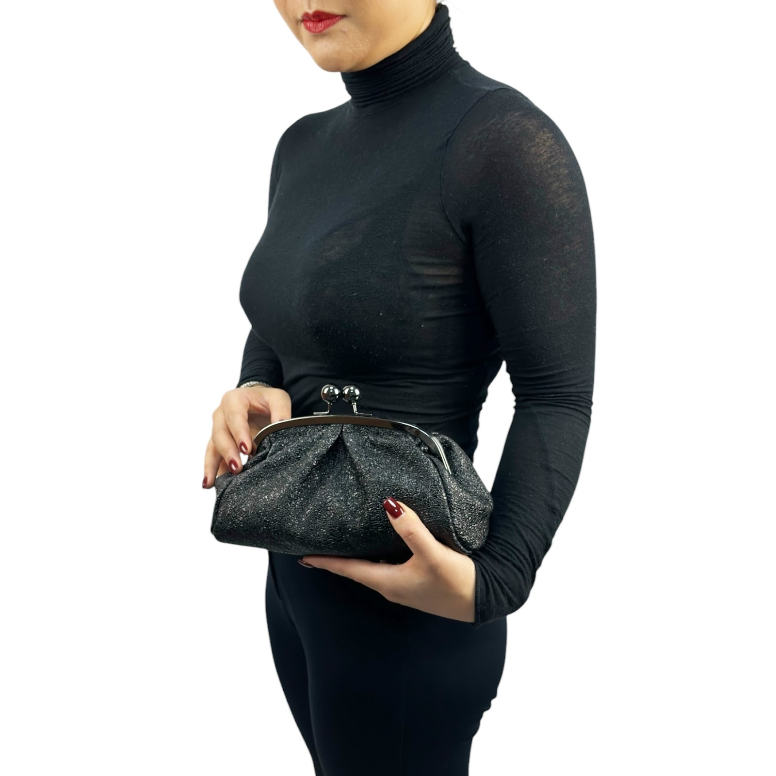 Pochette Cheval Firenze Piccola Mary Laminato Nero