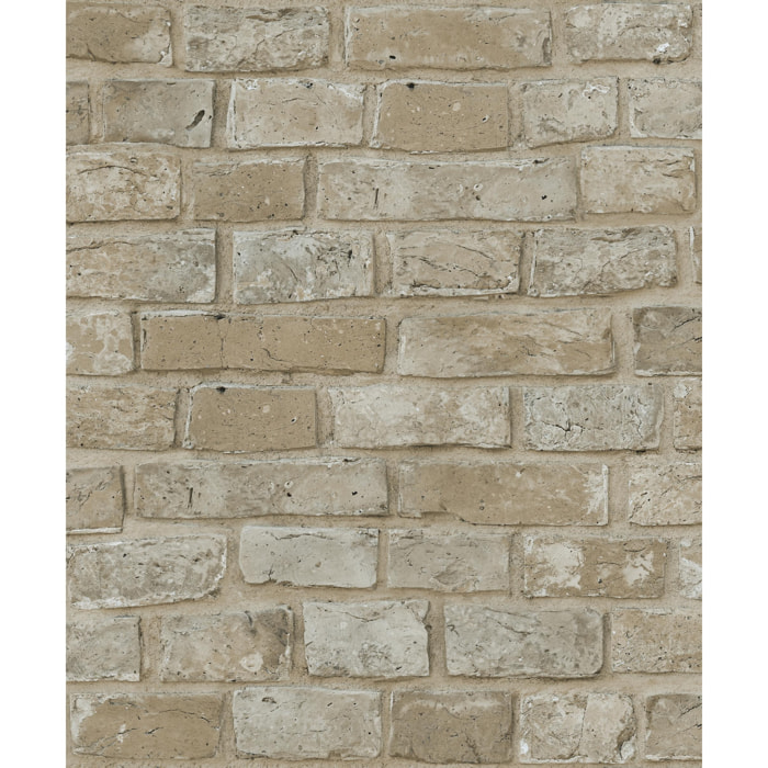 Papel pintado CERAMIKO, Brickwall beige 53x1000 cm