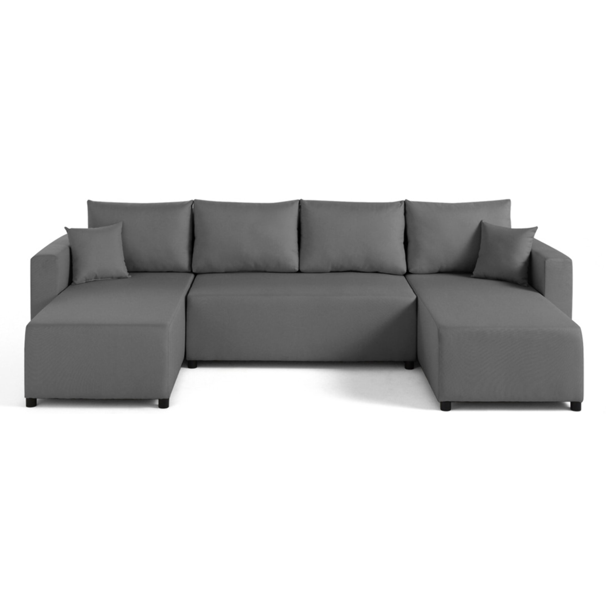 Regala - canapé panoramique - 7 places - convertible avec coffre - en tissu - Gris