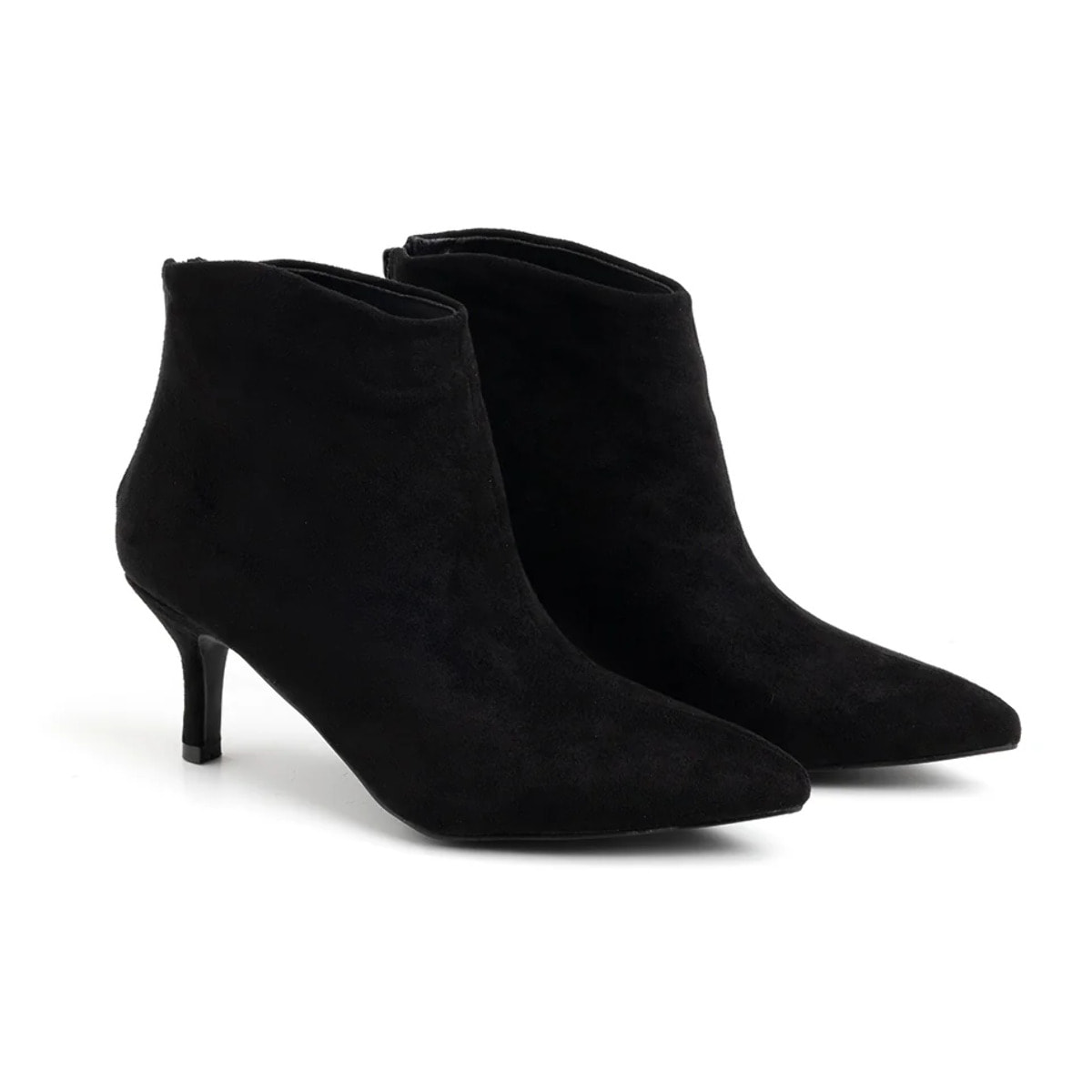 Tronchetto a punta con tacco a spillo - CAMOSCIO