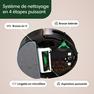 Robot Aspirateur Laveur IROBOT Roomba Combo Essential Y011040 noir