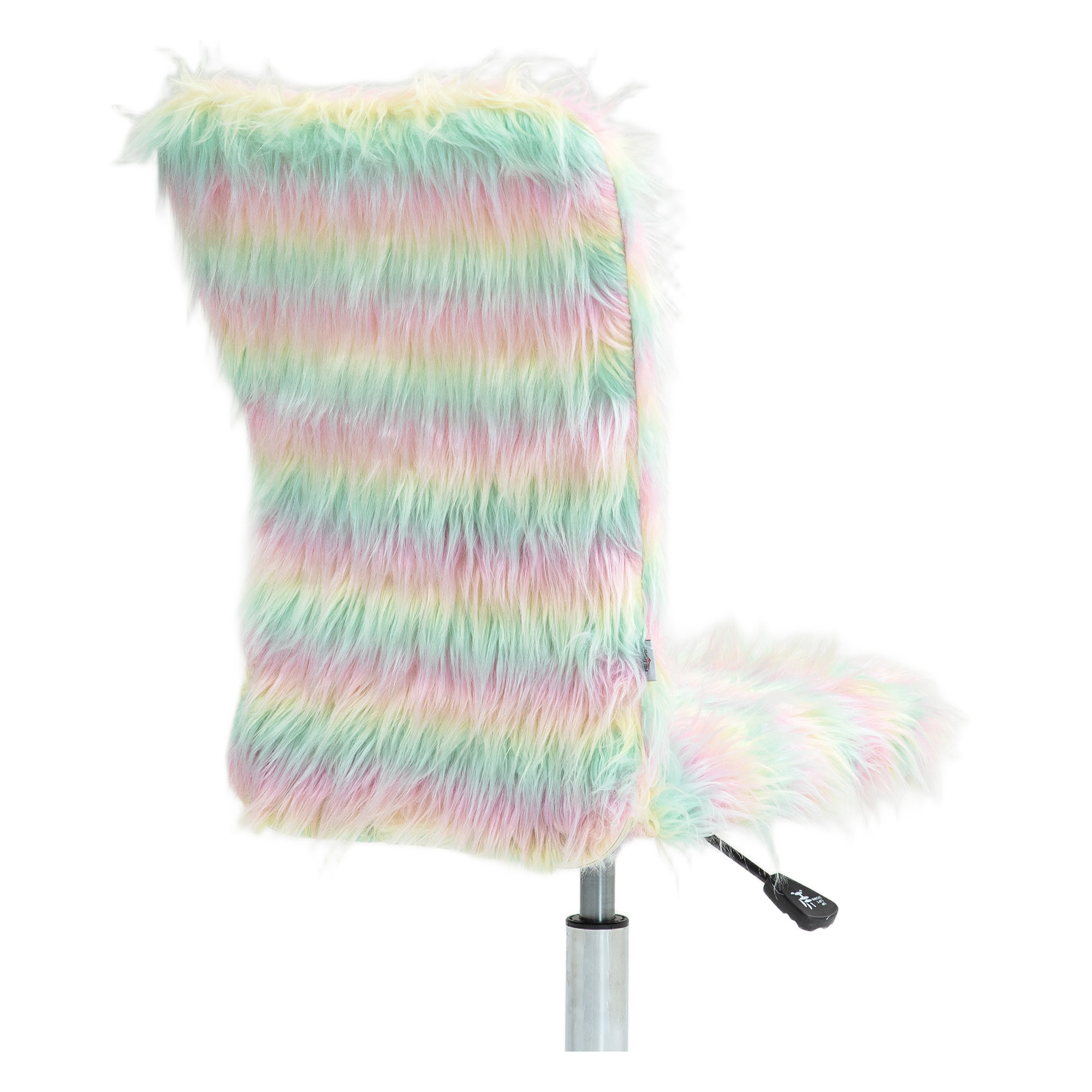 Silla de Oficina Giratoria Silla de Escritorio sin Brazos con Altura Ajustable Tapizado en Felpa y Respaldo Alto Silla de Estudio Carga 120 kg Multicolor