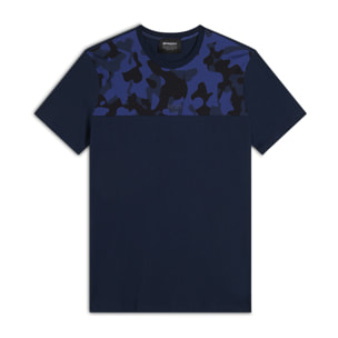 T-shirt con Inserto Camouflage