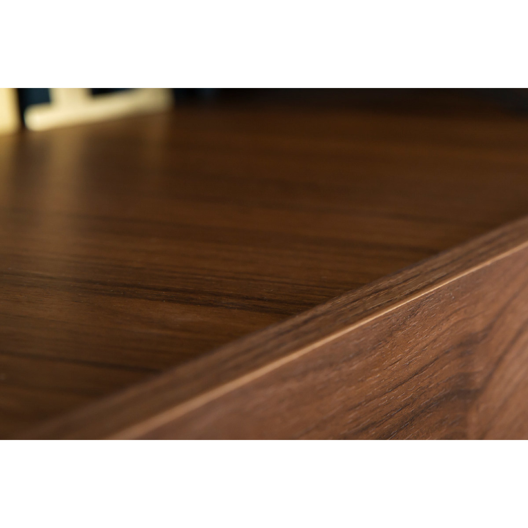 Élément mural TV horizontal finition bois foncé noyer L137.5 cm ETERNEL