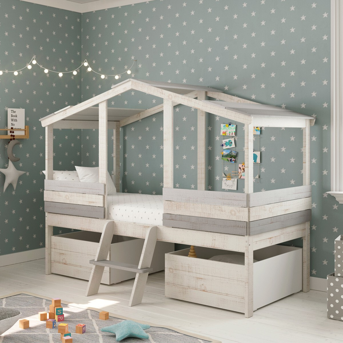 Lot de 2 tiroirs pour lit cabane enfant - MARTIN