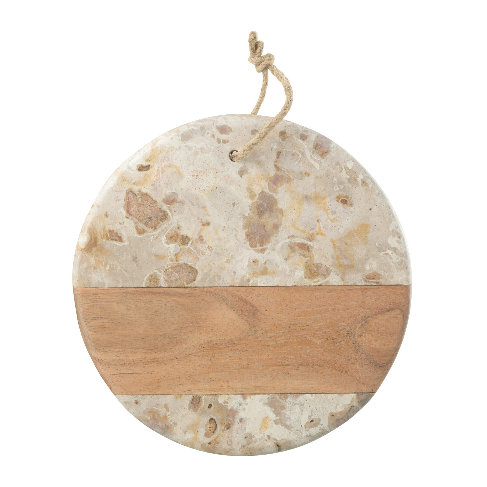 J-Line planche à fromage Ronde Marbre - pierre - beige/naturel
