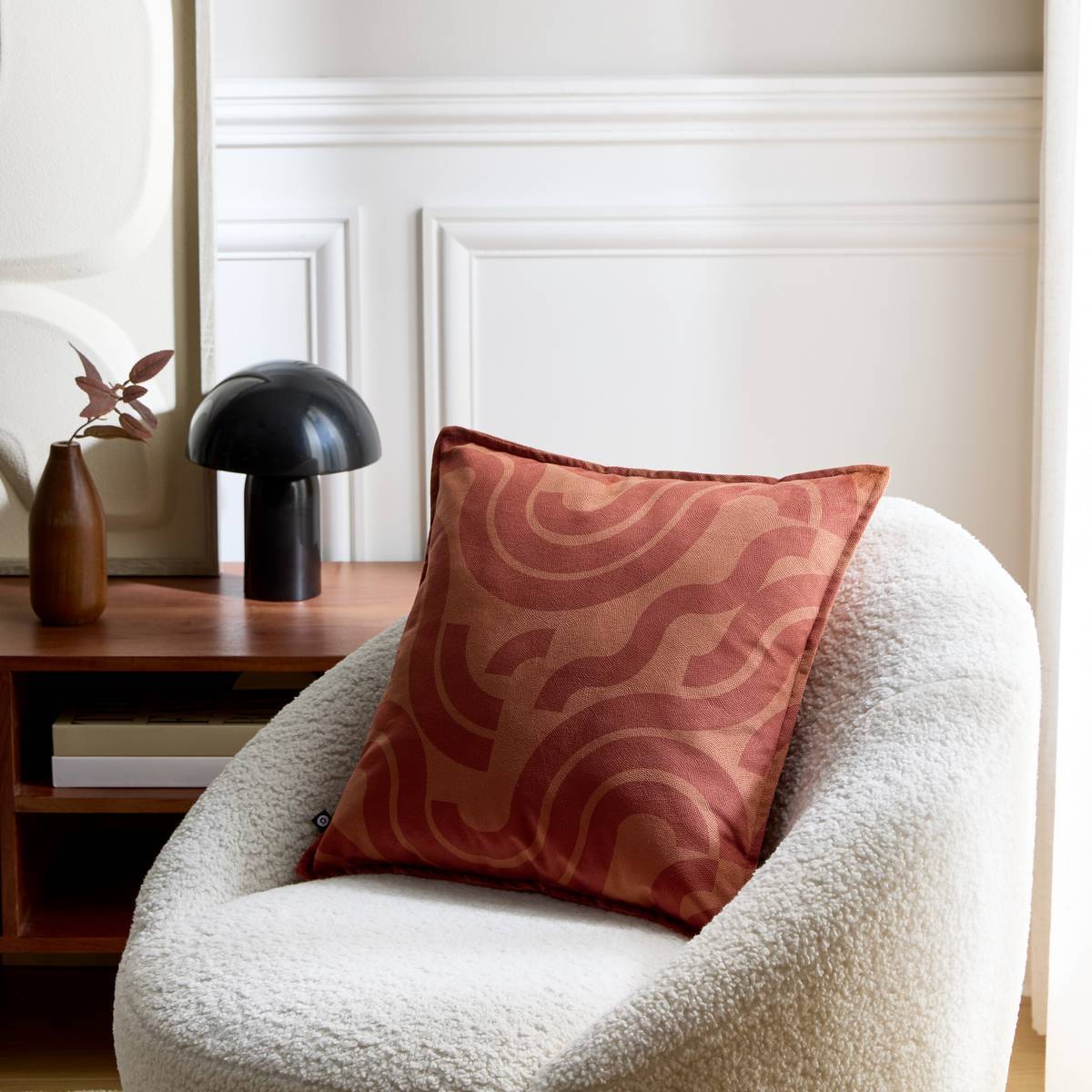 Coussin Lilou carré 45x45cm rose
