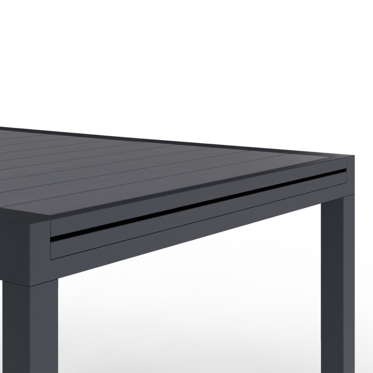 Table de jardin extensible 135-270cm polywood gris