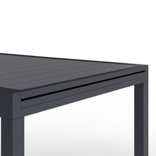Table de jardin extensible 135-270cm polywood gris