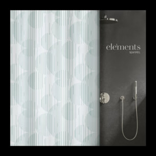Rideau de douche Polyester RAIO Bleu Metalic Elements by Spirella