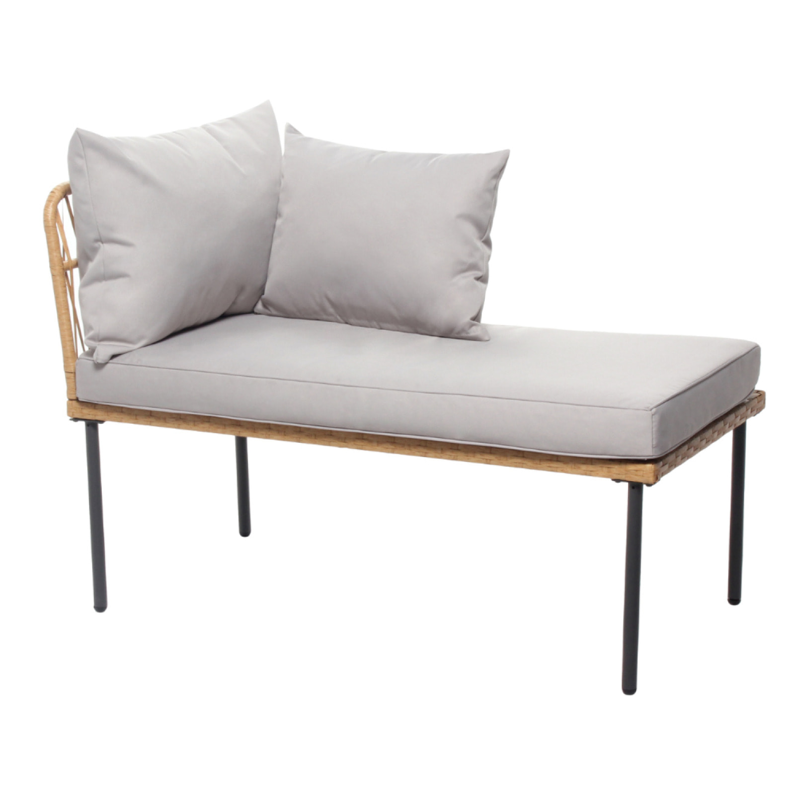 Salon de jardin d'angle 3 places effet rotin - ANDRIA