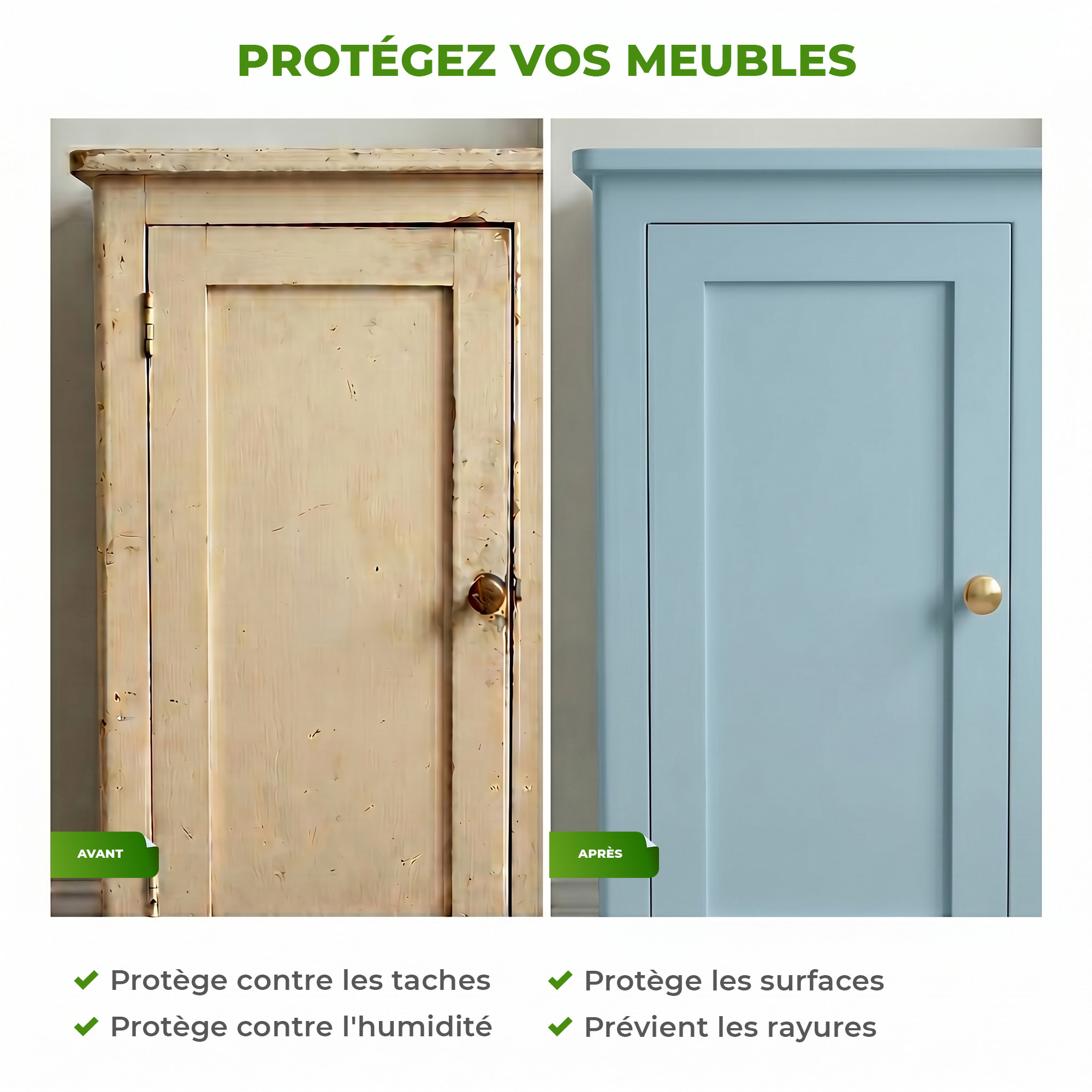 Rouleau adhésif décoratif Vinyle au Mètre - Bleu poudre - Sticker Lavable Imperméable Mur Cuisine Meubles
