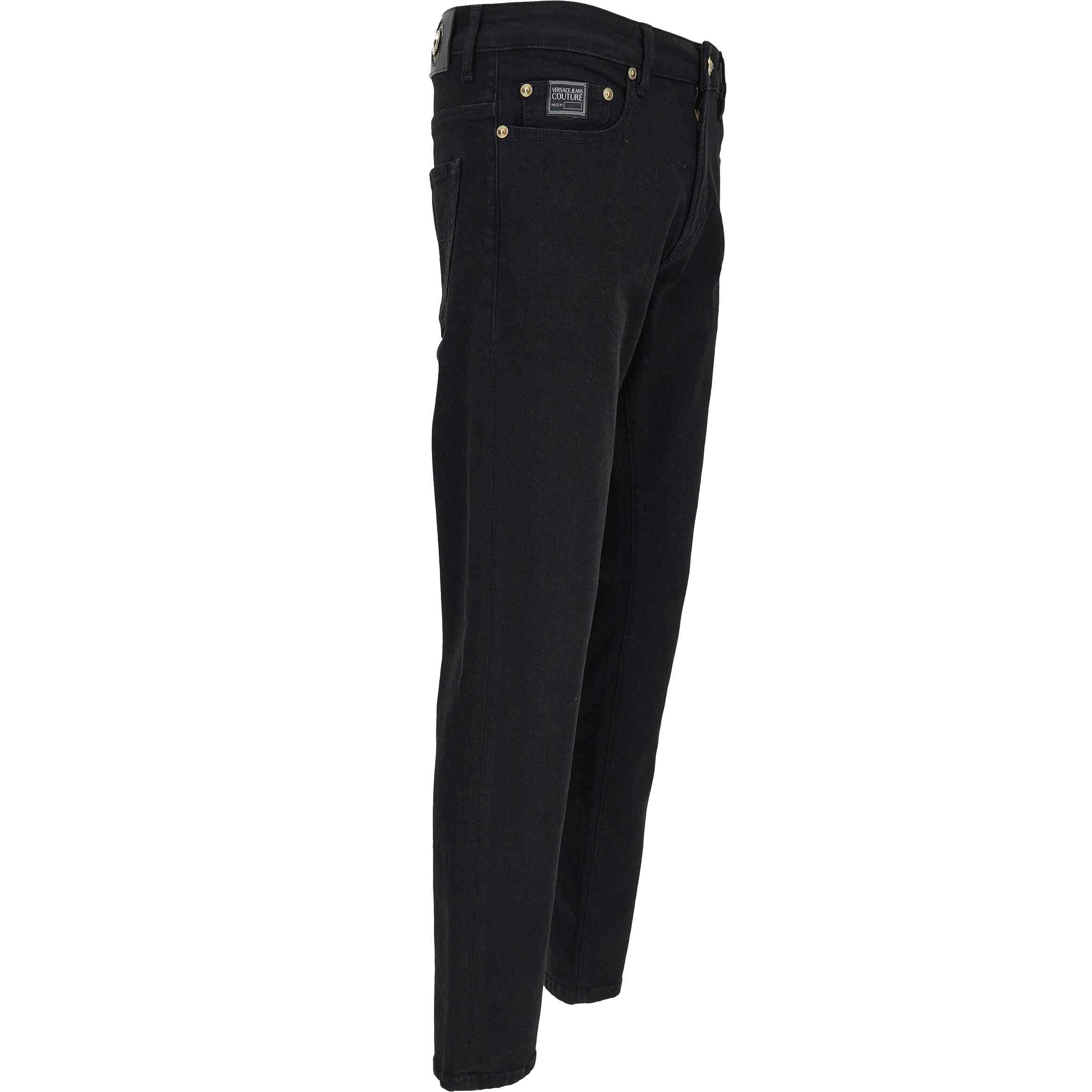 Versace Jeans Couture Pantaloni in cotone con logo-patch Versace Jeans Couture