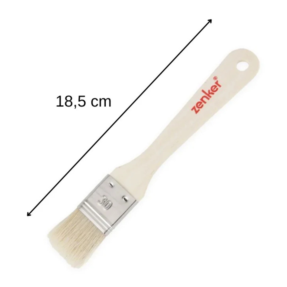Pinceau de cuisine et de pâtisserie 18,5 cm en poils de porc Zenker Smart Pastry