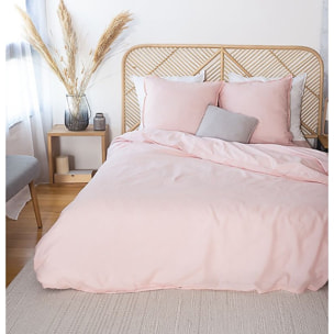 Parure Housse De Couette 3pcs 100% Lin/coton 57 Fils Lin MÉtis Uni