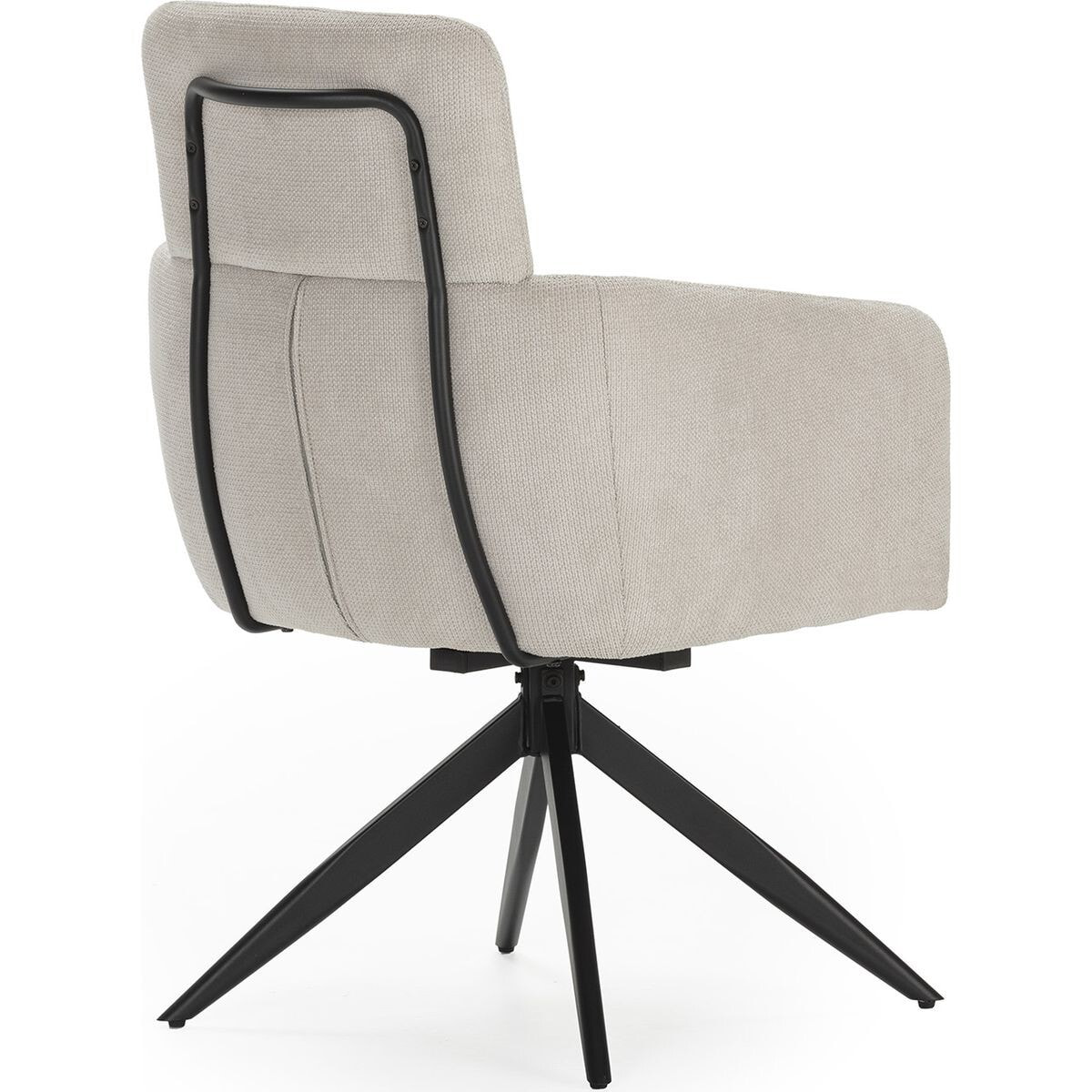 Lot de 2 fauteuils pivotants en tissu - ALVAR