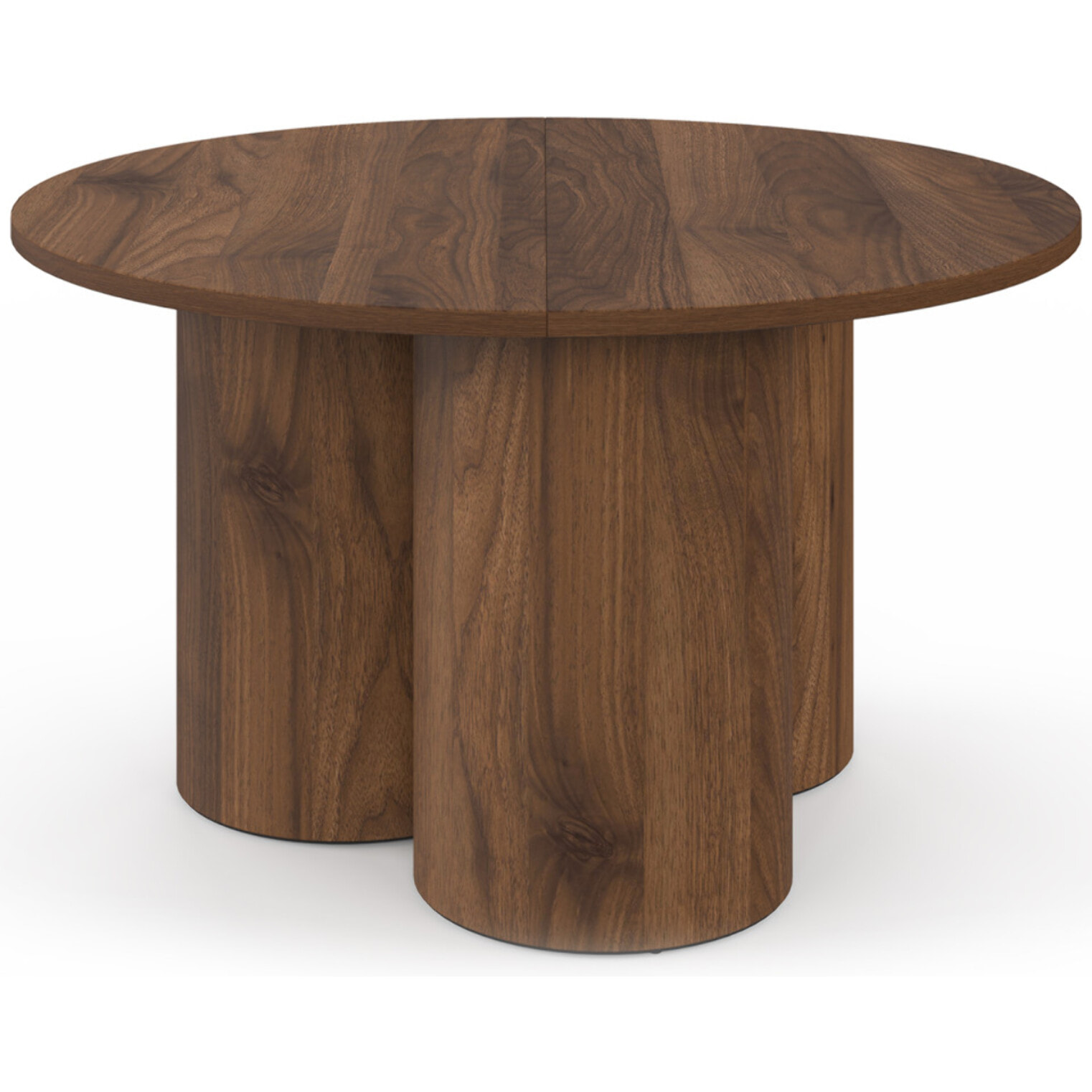 Table basse ronde Olympia effet noyer Ø70cm