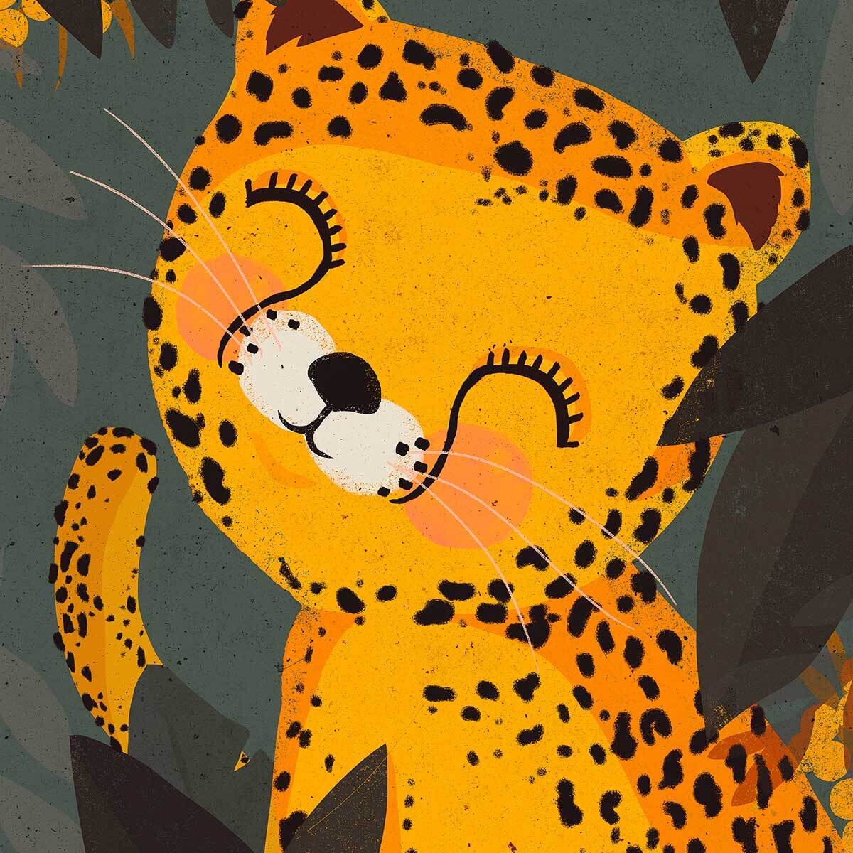 Affiche enfant petit léo  Affiche sous cadre bois