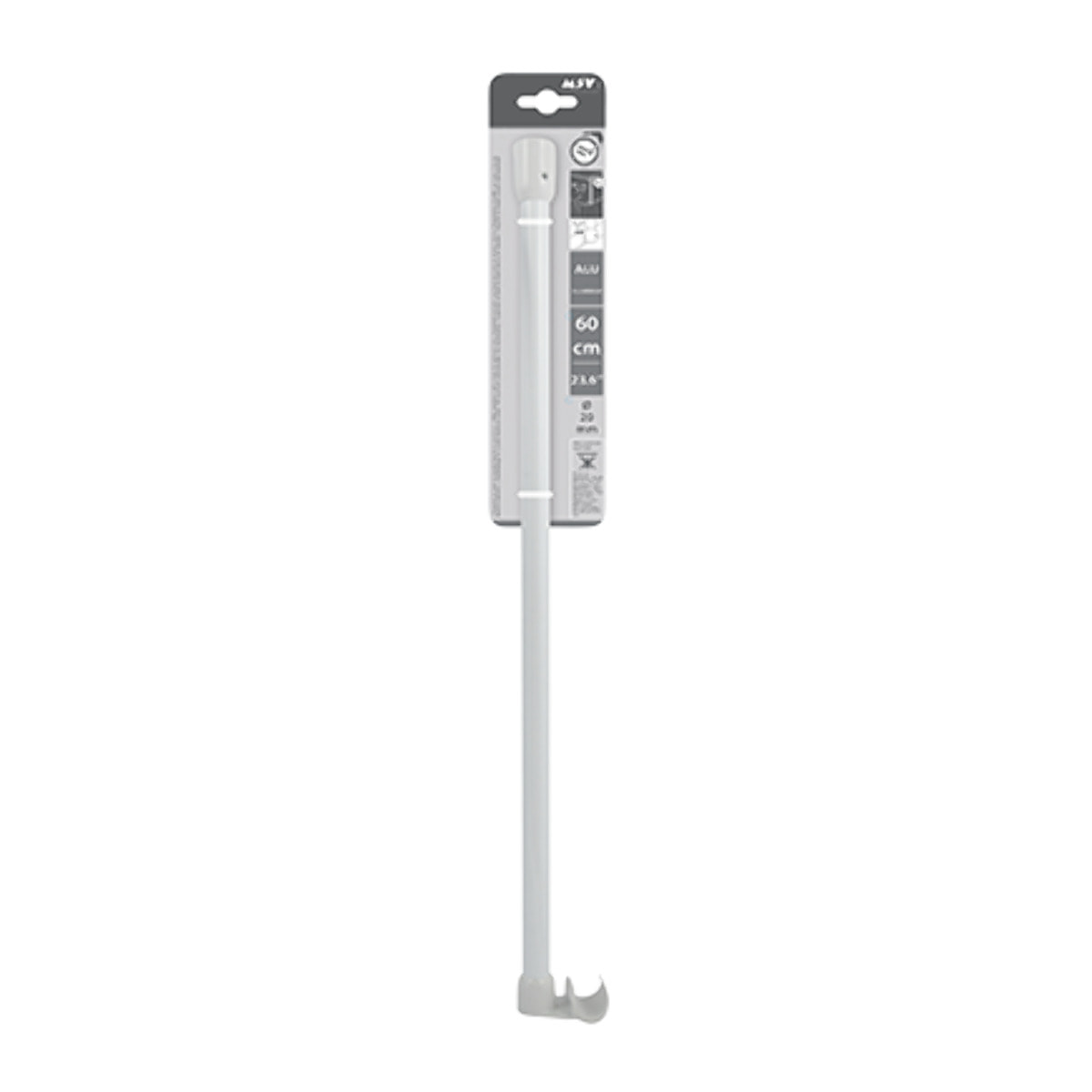 Suspente pour Barre de douche Alu 60cm Blanc MSV