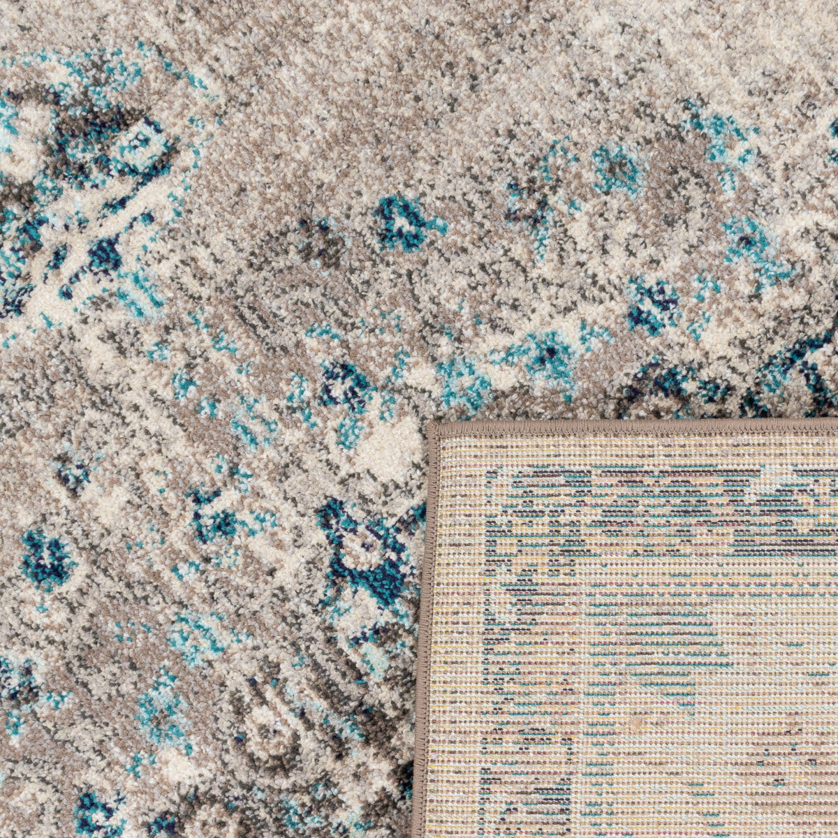Anatolia - Tapis de salon vintage, bleu céruléen