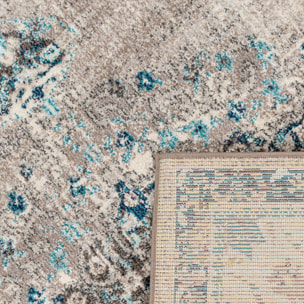 Anatolia - Tapis de salon vintage, bleu céruléen