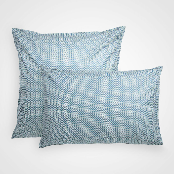 Taie d'oreiller imprimée en voile de coton, VOILE GRAPHIQUE