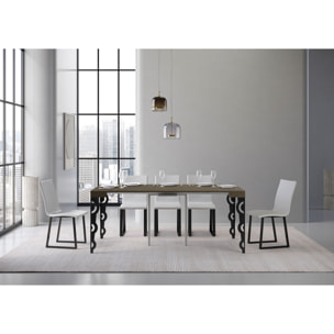 Consolle allungabile 90x40/300 cm Karamay Tortora telaio Antracite