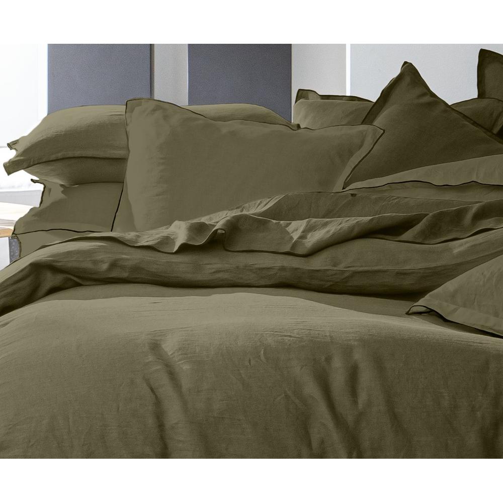 Housse de couette Lin lave Vert
