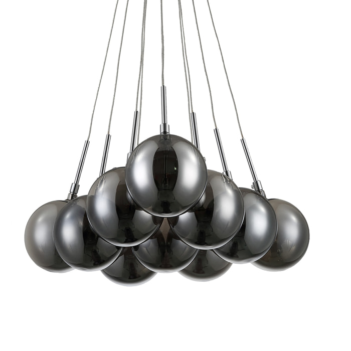 Tomasucci Lustre BOULES MIROIR FUMEES Multicolore