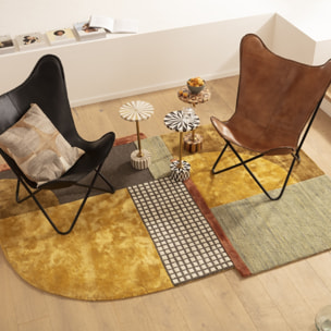 Table d'appoint Domero Geo marron et dorée Kare Design